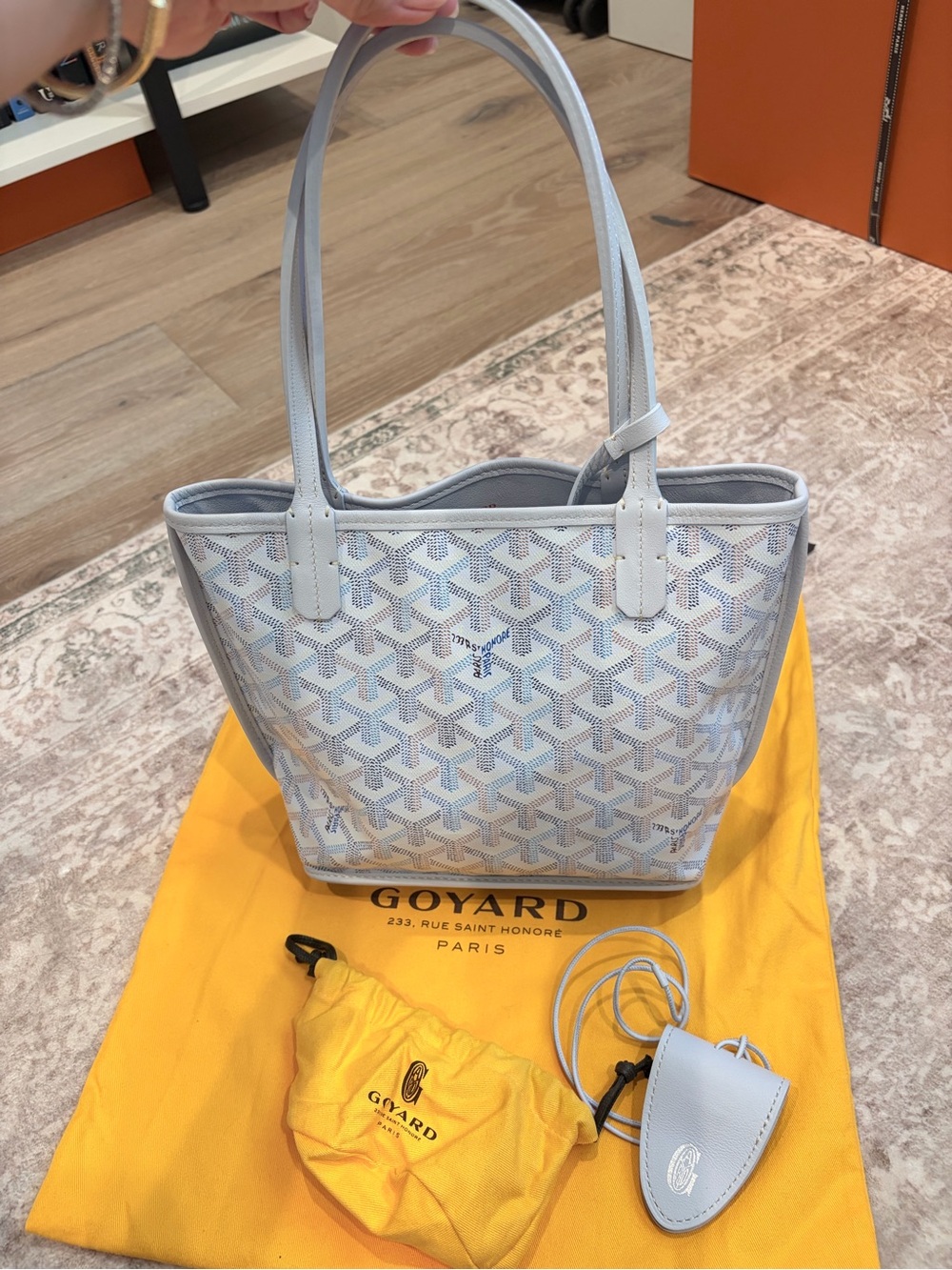Goyard Mini Anjou Tote Polar Ice Blue - Picture 8 of 11